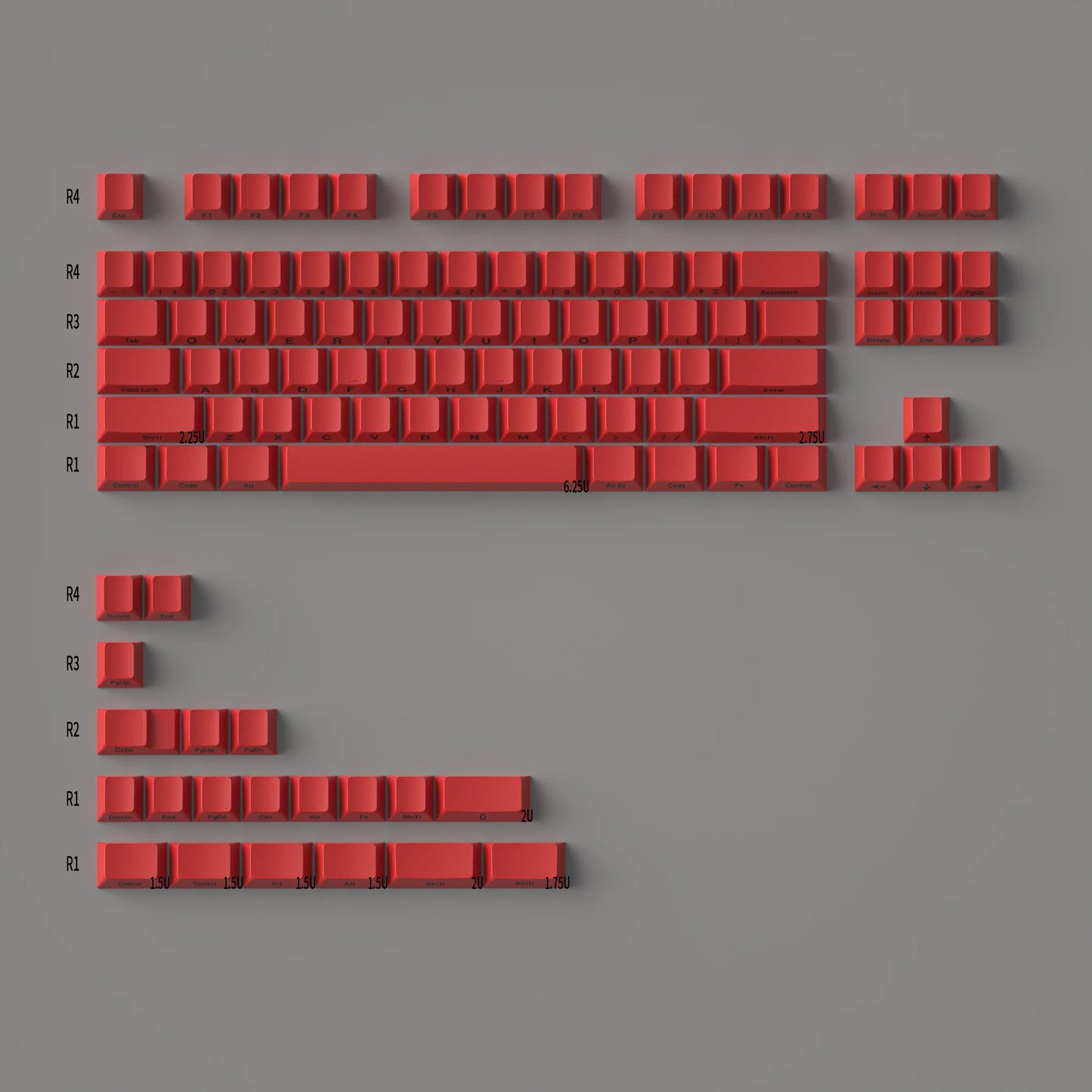 140 key GMK Minimalist Red keycap PBT Dye Sub Cherry Profile Customized Japanese KeyCaps For MX Switch Mechanical Keyboard