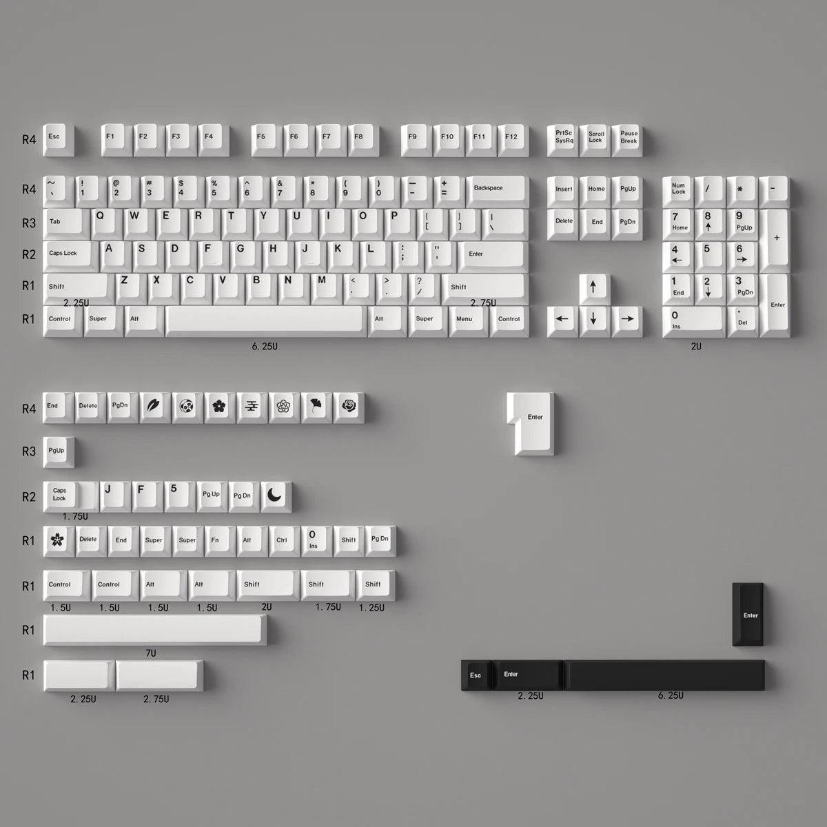 140 key GMK Minimalist Red keycap PBT Dye Sub Cherry Profile Customized Japanese KeyCaps For MX Switch Mechanical Keyboard